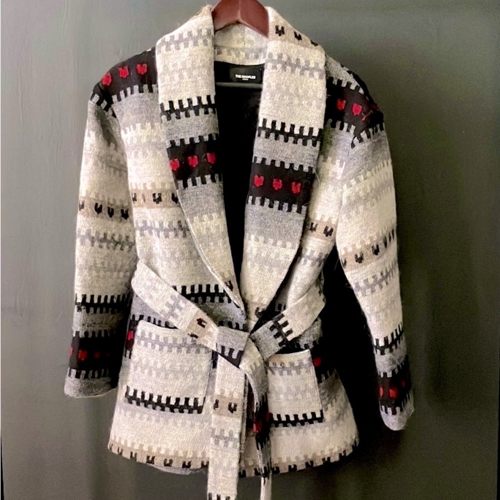 The Kooples Wool-Blend Wrap Coat